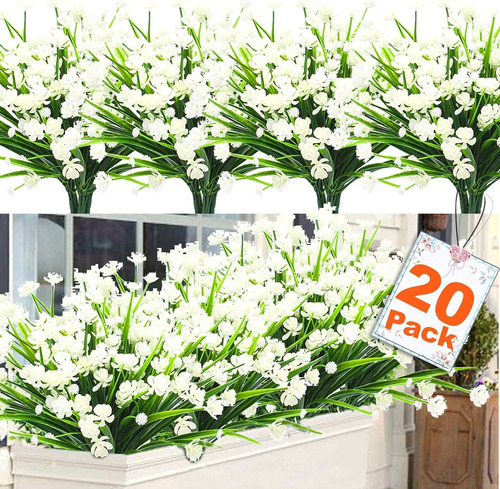 Turnmeon 20 Paquetes De Flores Artificiales Para Decoración 