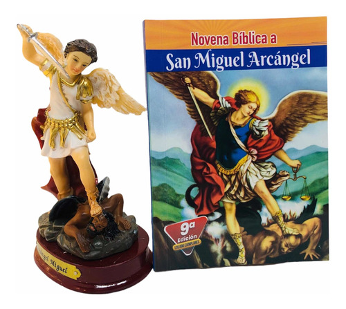 San Miguel Arcángel 12cm + Novena Bíblica