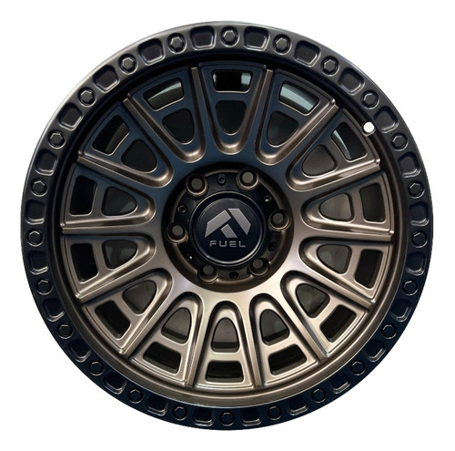 Juego Llantas 17x9 6x139 Fuel Bronce Borde Negro