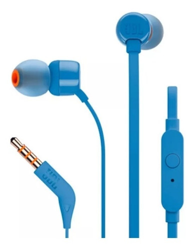 Audífonos Jbl T110 In-ear Azul Color Blue