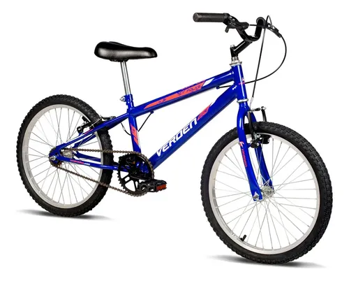 Bicicleta Infantil Folks Aro 20 cor Azul Freio V-Brake quadro em