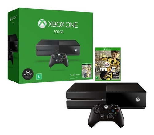 Microsoft Xbox One 500GB FIFA 17 color  negro