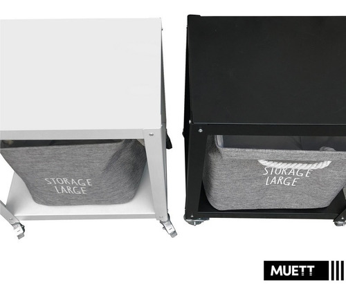 Imagen 4 de 8 de Mesa Auxiliar Para Cpu Impresora Oficina Con Ruedas - Muett