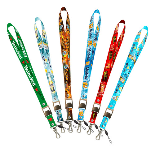 Lanyard Cinta Cervezas Con Destapador 6pz