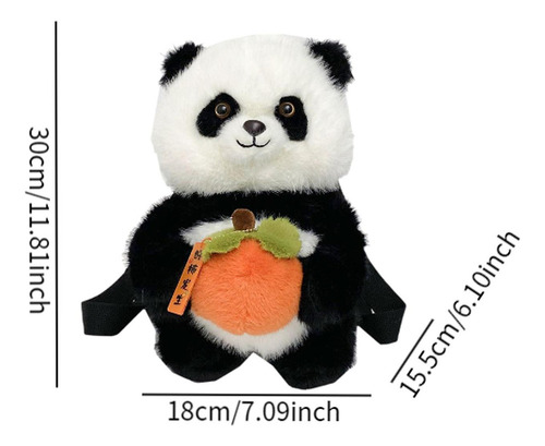 Mochila Con Estilo De Panda De Felpa For Viajes,