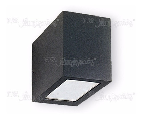 Aplique De Exterior Fw1997 Bidireccional Aluminio Negro/nexo