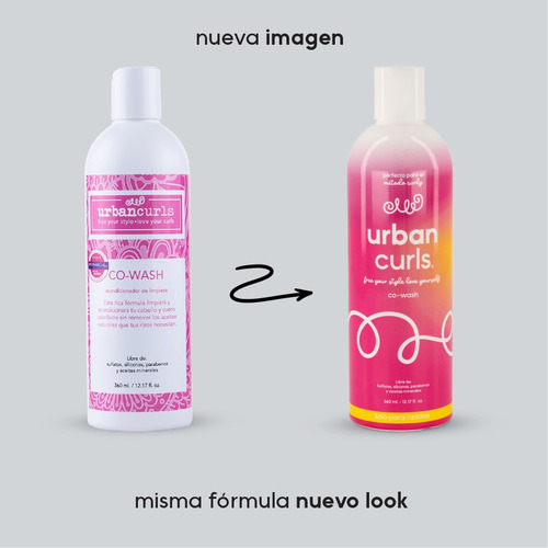 Co-wash Shampoo Para Cabello Rizado Urban Curls Sn Sal 360ml