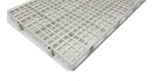 10pc Palete Estrado Plástico Branco 2,5x25x50 Cm 