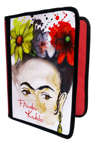 Carpeta A4 + Funda Sublimada De Frida Kahlo T182