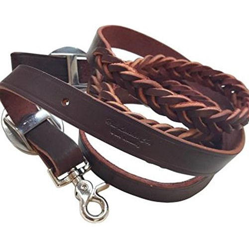  Mano Trenzada Una Pieza Cuero Marron Roping-trail-barrel