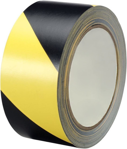 Cinta De Seguridad Tapix, Vinilo, 16.46 M, Negro Y Amarillo