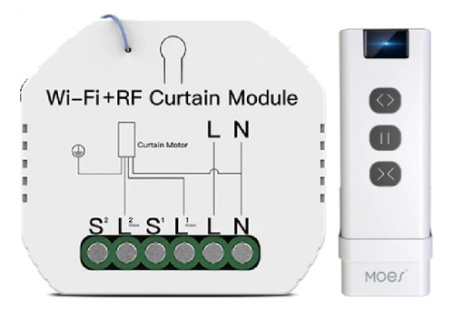 Kit Controlador Rf Cortina Wifi Alexa Google Home + Controle