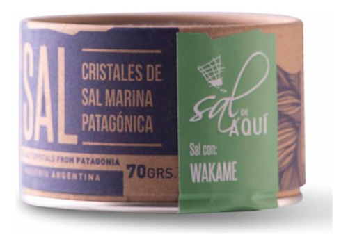Sal De Aqui C/ Wakame X70gr Chubut - Cristales De Sal Marina