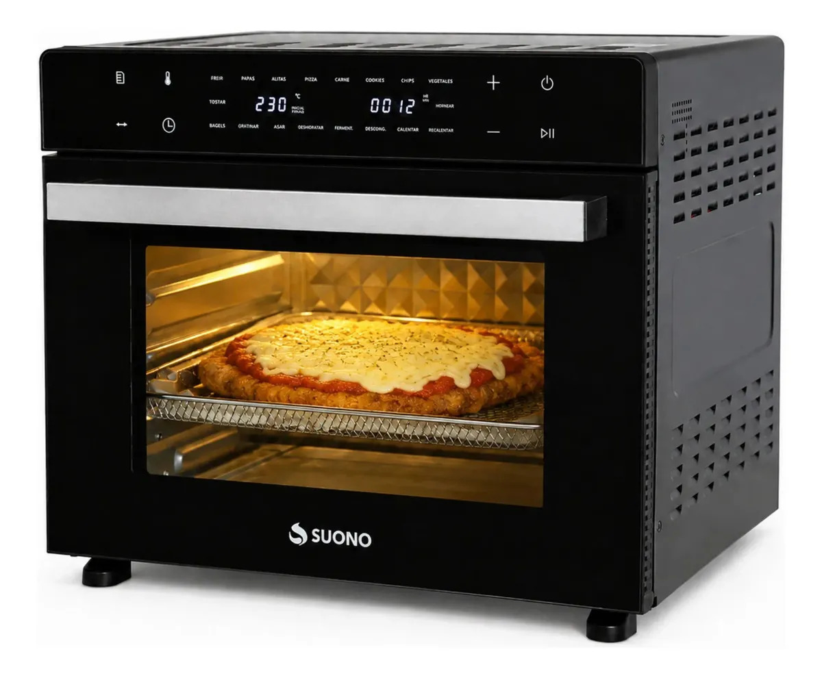 Horno Freidora De Aire Suono Air Fryer 45L 1800W Digital 18 Programas Convección Spiedo Multifunción