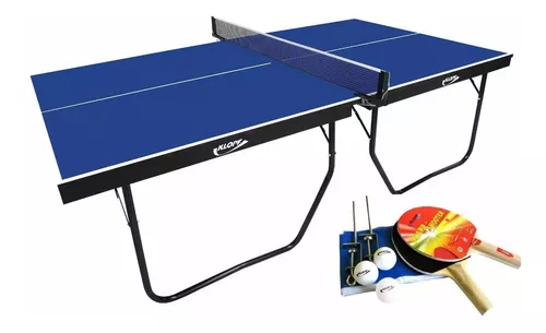 Mesa de ping pong Klopf 1008 fabricada em MDF cor azul