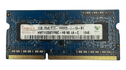 Memoria Ram Laptop Hynix 1gb 1rx8 Pc3-10600s-9-10-b1