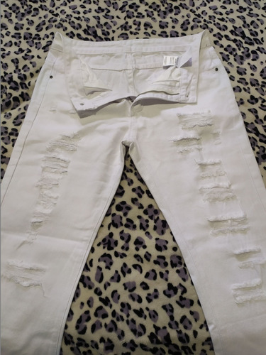 Pantalón Jeans Blanco Para Caballero Shein Traído De Usa