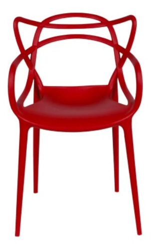 Cadeira de jantar BoxBit Solna, estrutura de cor  vermelho, 1 unidade