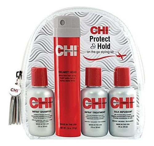 Chi Protect  Hold Kit De Viaje Con Infra Champú, Tratamient