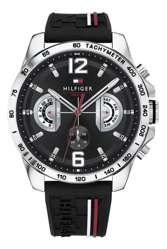 Reloj Tommy Hilfiger Clark Hombre Azul, Rojo y Plateado 1792083