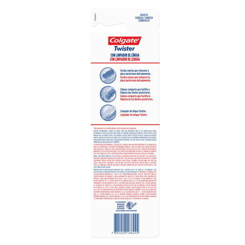Imagen 2 de 8 de Cepillo de dientes Colgate Twister suave pack x 2 unidades