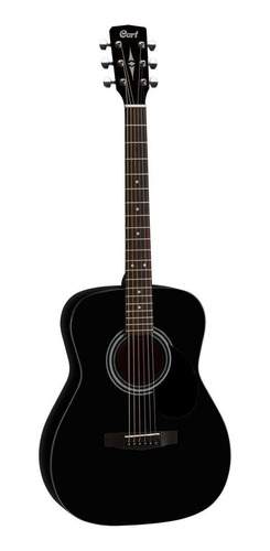 Imagen 1 de 2 de Guitarra acústica Cort Standard AF510 para diestros black satin merbau