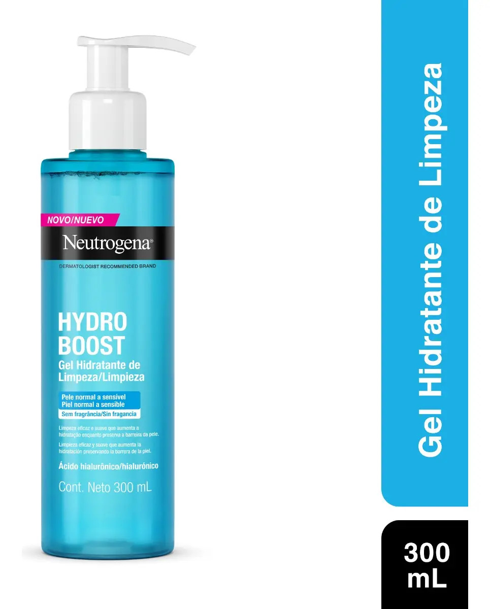 Gel Hidratante De Limpeza Neutrogena Hydro Boost 300ml Todo Tipo De Pele Dia/noite