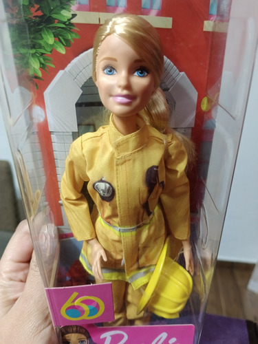 Barbie Bombero You Can Be Anything Muñeca 60aniv Mattel (Usado)