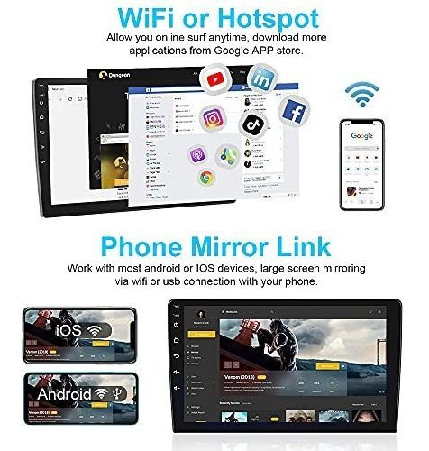 Android Vehiculo Estereo Doble Din Pantalla Tactil Radio