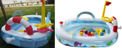 Imagen 3 de 3 de Barco Lancha Inflable Con Pelotas Centro De Juegos Intex