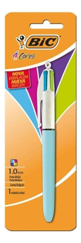 Lapicera Bic 4 Colores Retráctil 1mm