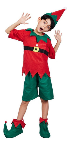 Disfraz De Elfo De N Avidad Para Niños L
