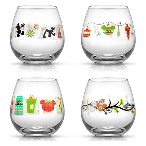 Vasos De Vino Stemless Disney Mickey Mouse Joy O Joy. J...