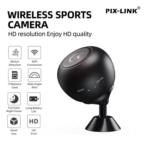 Mini Cámara De Seguridad Wifi Espía Discreta Hd Remota Color