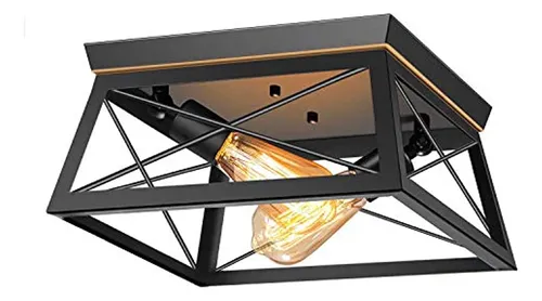comprar Pynsseu - Lámpara De Techo De Estilo Industrial, 2 Focos
