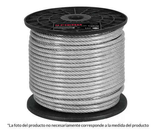 Cable Guaya En Acero Galvanizada De 1/16 1.59 mm Yute 6x7 150 Mts