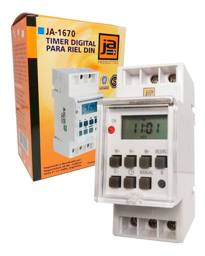 Temporizador Programable Timer Digital Para Riel Din Ja-1670