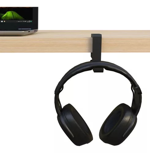 DEZCTOP Soporte para auriculares debajo del escritorio, soporte para  auriculares para juegos de PC, accesorios de soporte para auriculares,  soporte de