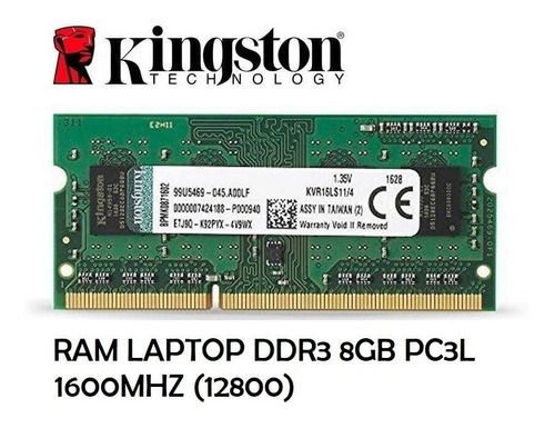 Memoria Laptop Sodimm 8gb Ddr3 1600 Super Compatible Envíos