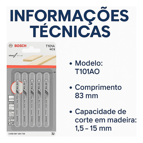 Serra Tico Tico Gst 18v-li Bosch 18 V+ Kit Lâminas T101ao