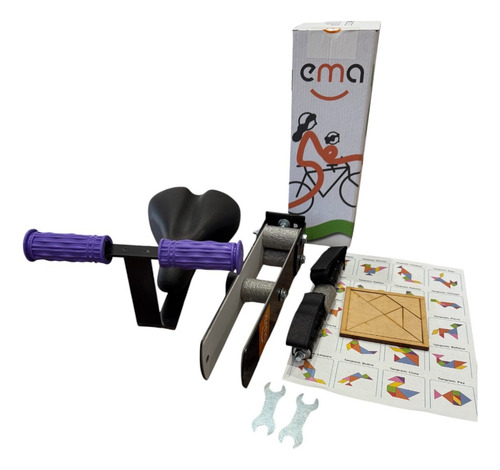 Silla Sillita Asiento Delantero Niños Rodado 29 Con Manillar Lila