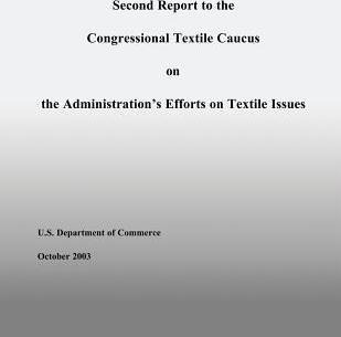 Libro Second Report To The Congressional Textile Caucus O...