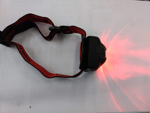 Linterna Táctica Minero Cabeza Vincha Militar C/ Led Rojo 3w
