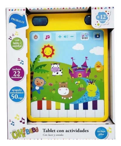 Tablet Didactica Infantil Con Actividades Luz Sonido Ok Baby