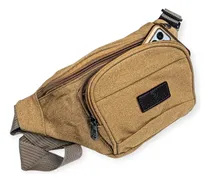 Comprar Morral Riñonera Bandolera Cruzada Lona Rústica Hombre\u002Fmujer Marrón Claro Riñonera Rústica