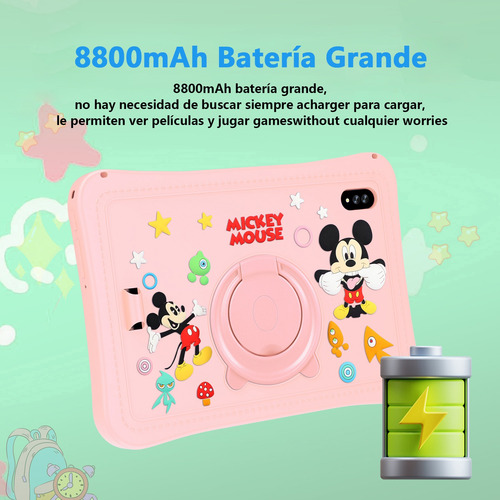 Hancdon A9+ Kids Tablet Android 12 Con Funda Soporte 512gb