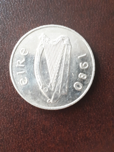 Moneda Irlanda 1980 10 Pence