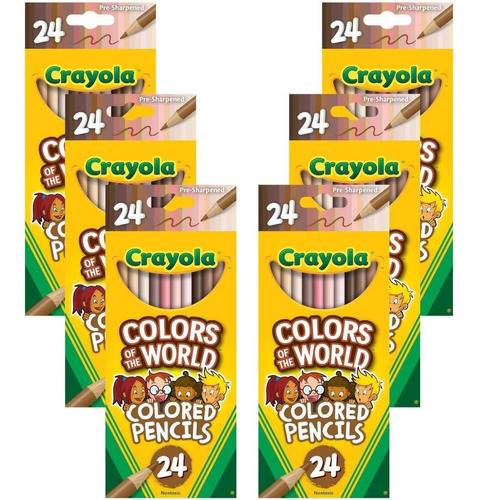 Crayola Lapices Colors Of The World - 6 Packs De 24 Unidades