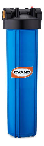Portafiltro Big Blue Evans Para Cartuchos 4.5x20 Rosca Laton Color Azul