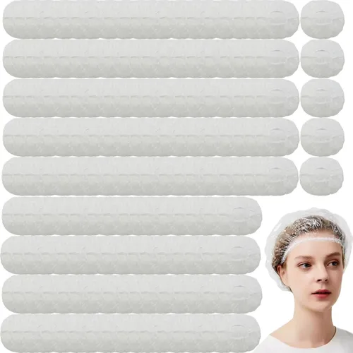 200 Gorros Ducha Desechables En Plastico Transparente
